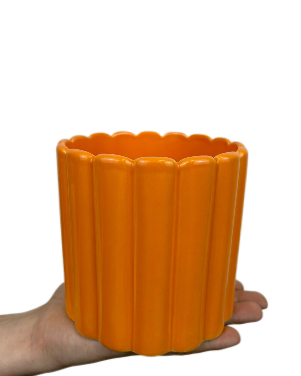 Oranžen Bliss okrasni lonec (12.5 cm)