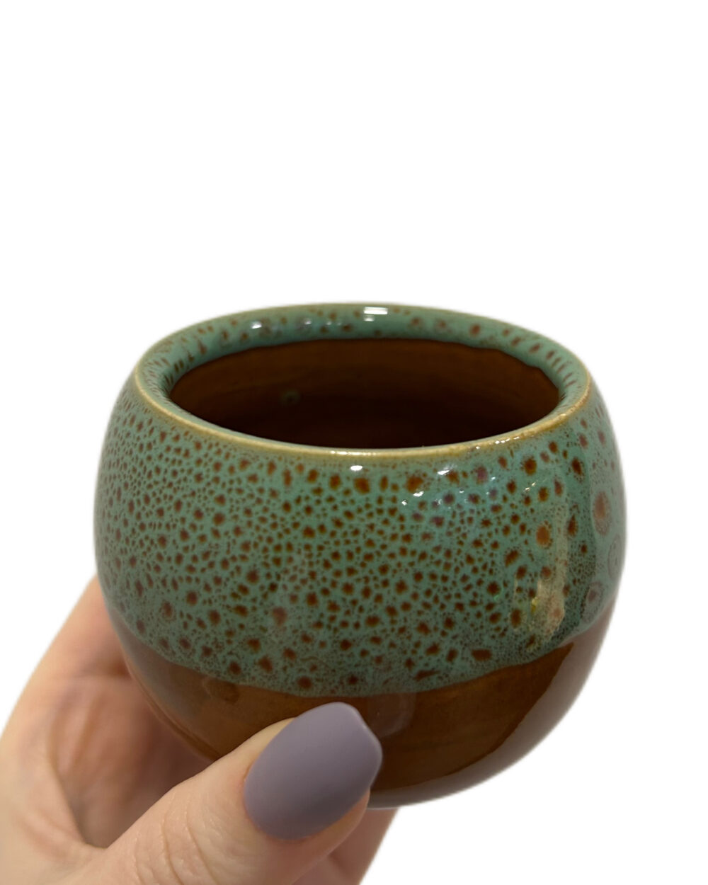 Zeleni mint okrasni lonec Round (6 cm)