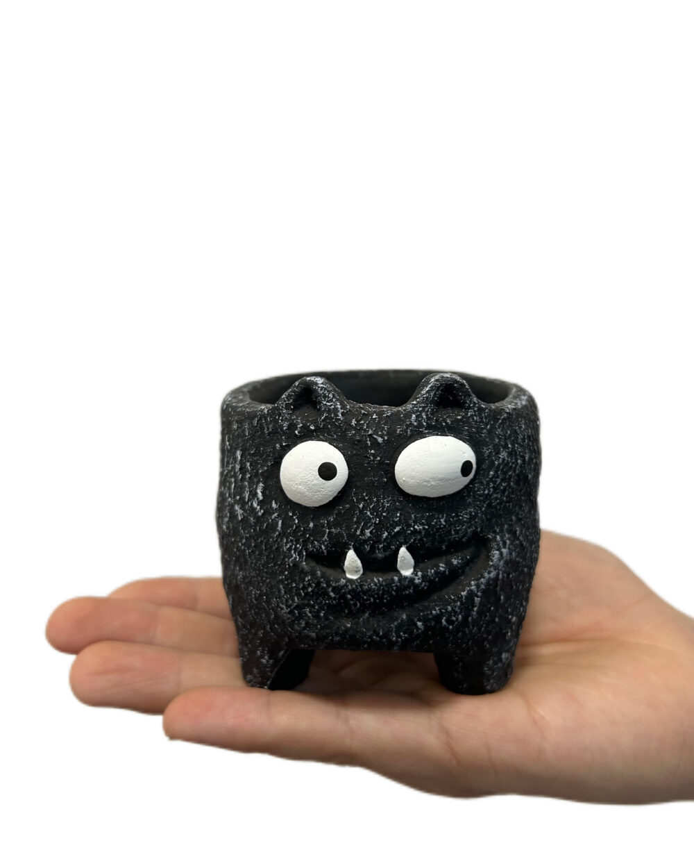 Črni okrasni lonec Stvor (6 cm)