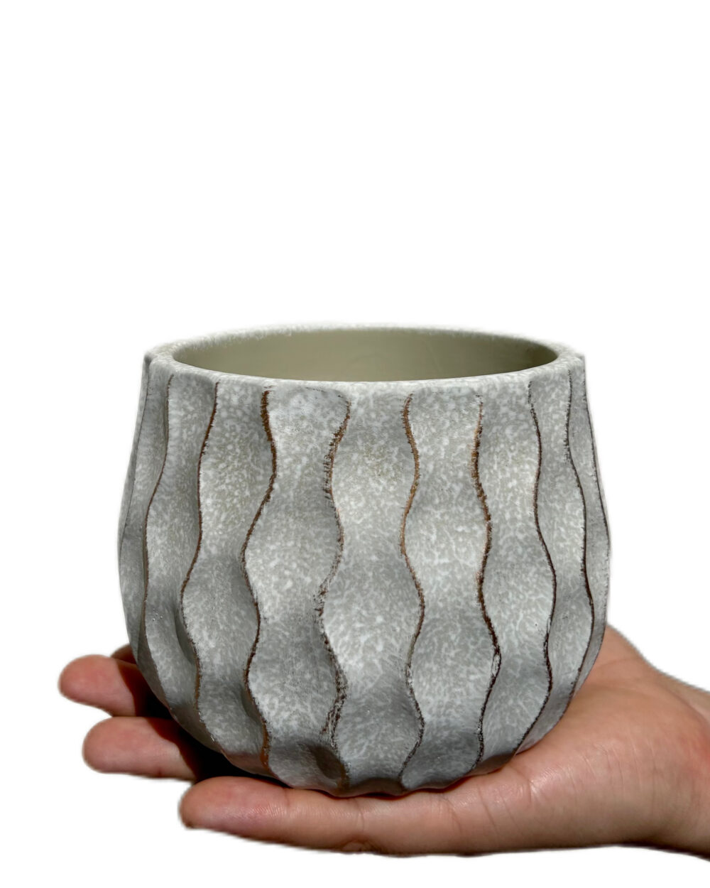 Svetel okrasni lonec Wave (10.5 cm)