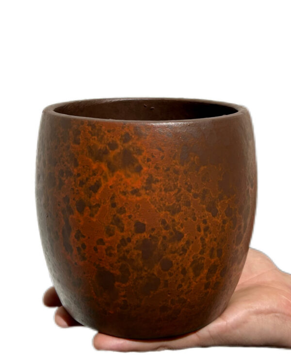 Rjavi okrasni lonec Lester (13 cm)
